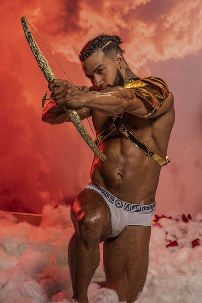 Gay model Osher Cox archery cosplay